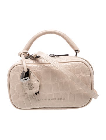 Embossed Leather Crossbody Bag w/ Tags