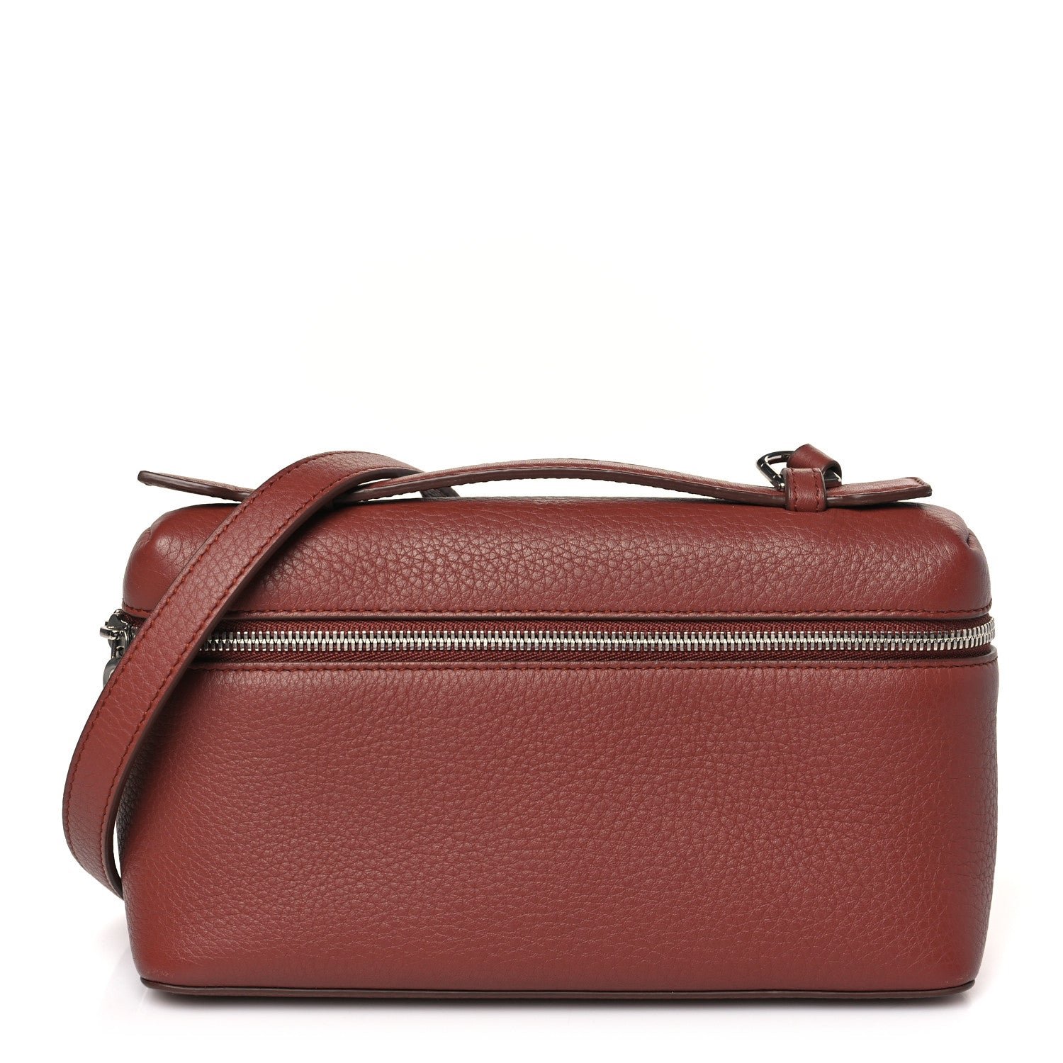 Loro Piana Grained Calfskin L19 Extra Pocket Pouch Kummel