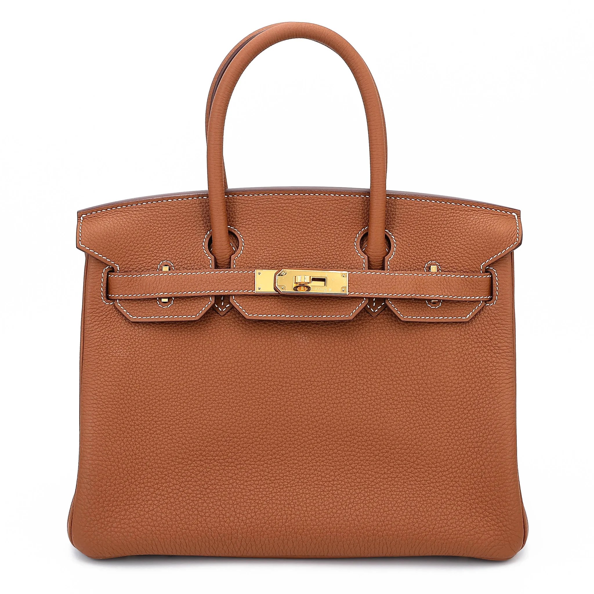 Very Good ( Rank A) HERMÈS Birkin 30 Gold (37) Togo Gold hardware D (2019)