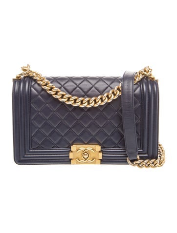 Quilted Lambskin Medium Boy Bag