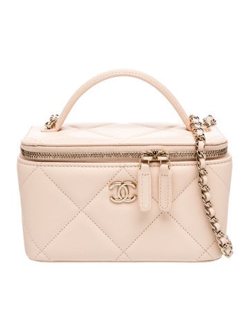 Small Top Handle Vanity Case w/ Chain w/ Tags