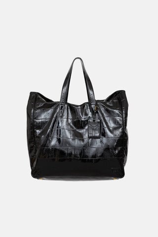 Embossed Patent Raspail Tote