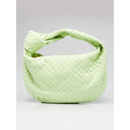 Bottega Veneta Bottega Veneta Light Green Intrecciato Woven Nappa Leather Teen Jodie Bag