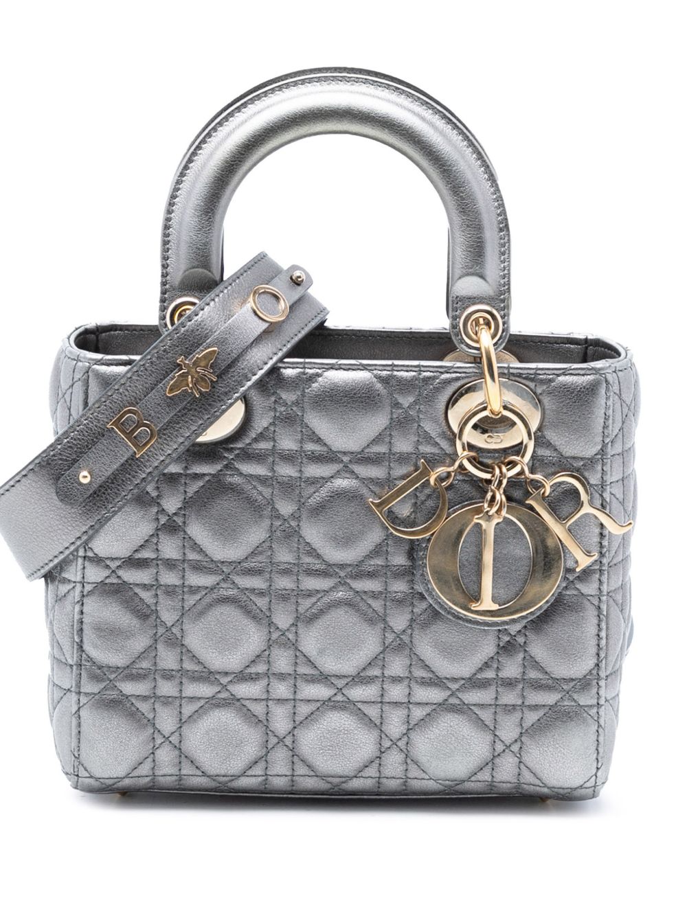 2019 Small Metallic Lambskin Cannage My ABCDior Lady Dior satchel