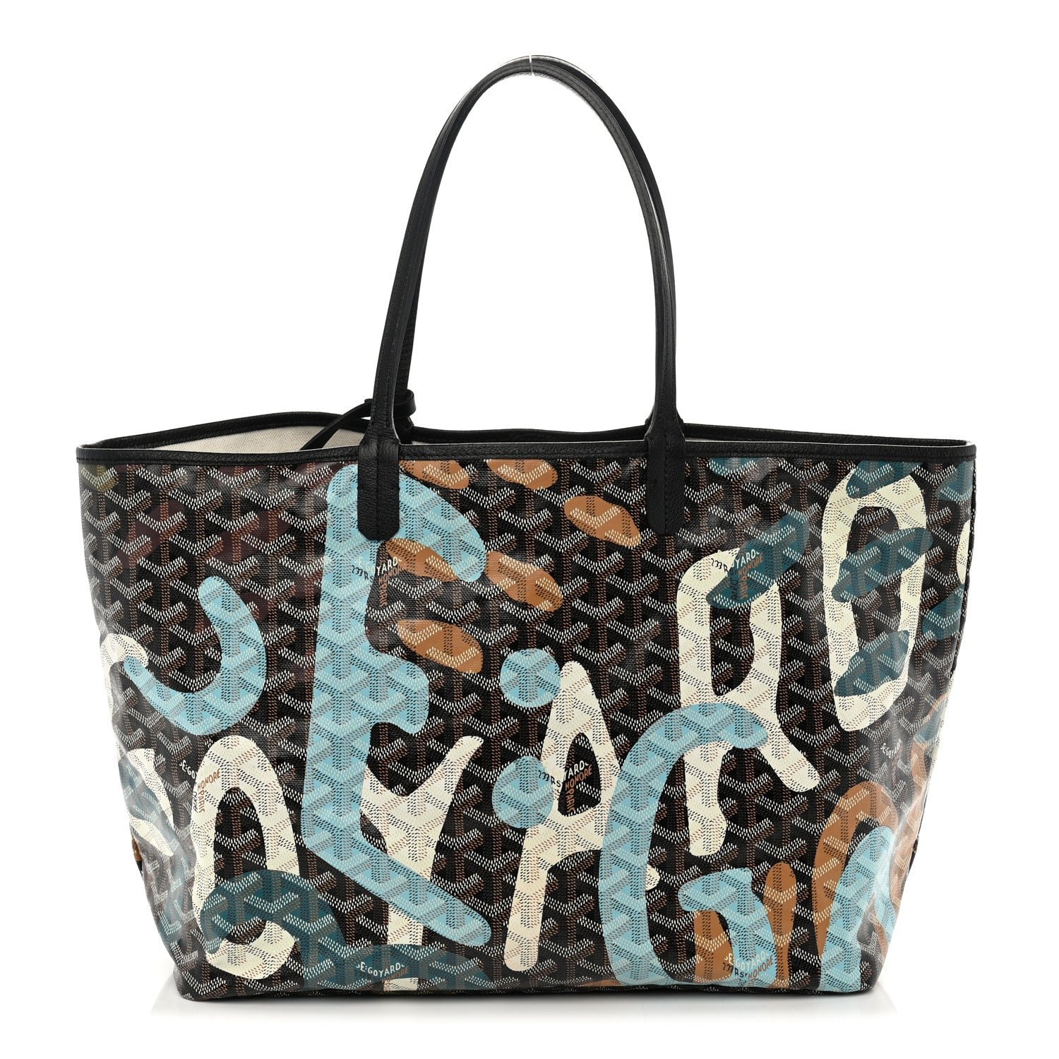 Goyard Goyardine Saint Louis Lettres Camouflage PM Black Blue