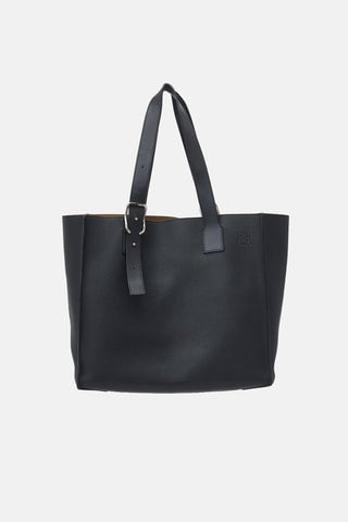 Leather Buckle Tote Bag