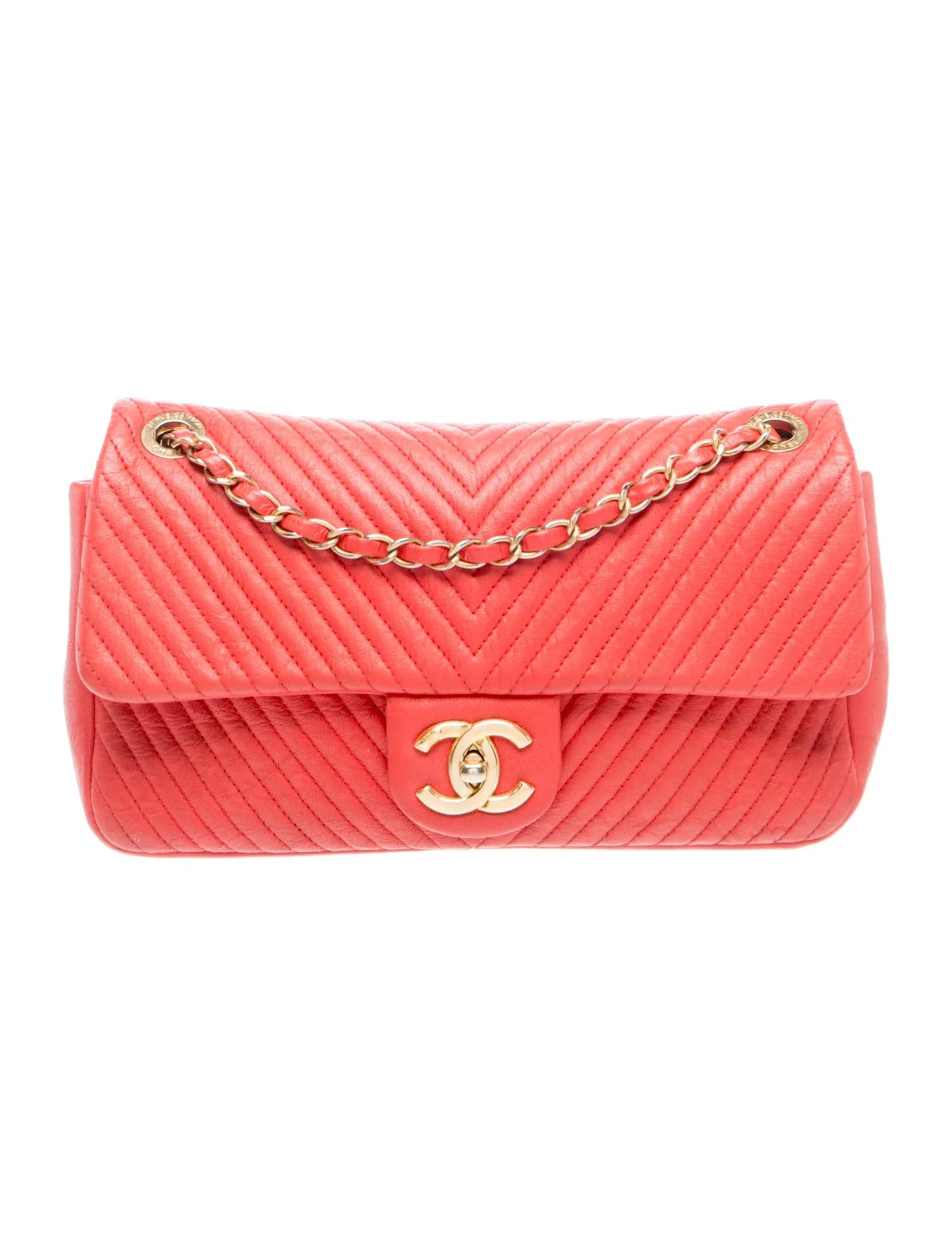 Chanel Medium Surpique Chevron Flap Bag
