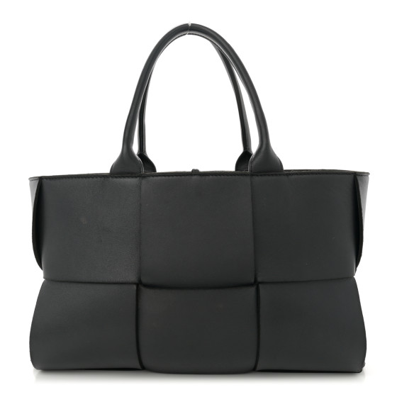 Bottega Veneta Nappa Maxi Intrecciato Small Arco Tote Black