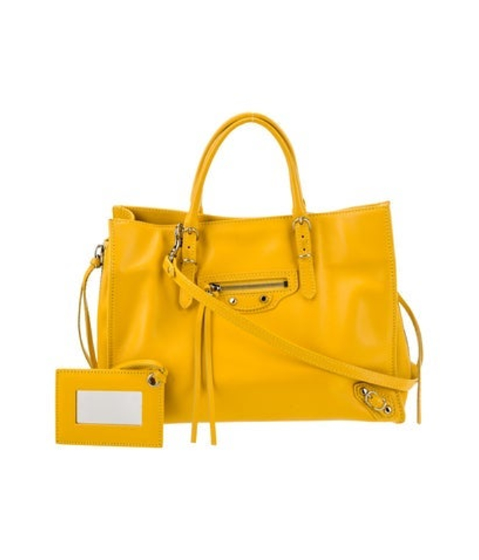 Balenciaga Leather Papier A6 Zip Around Tote