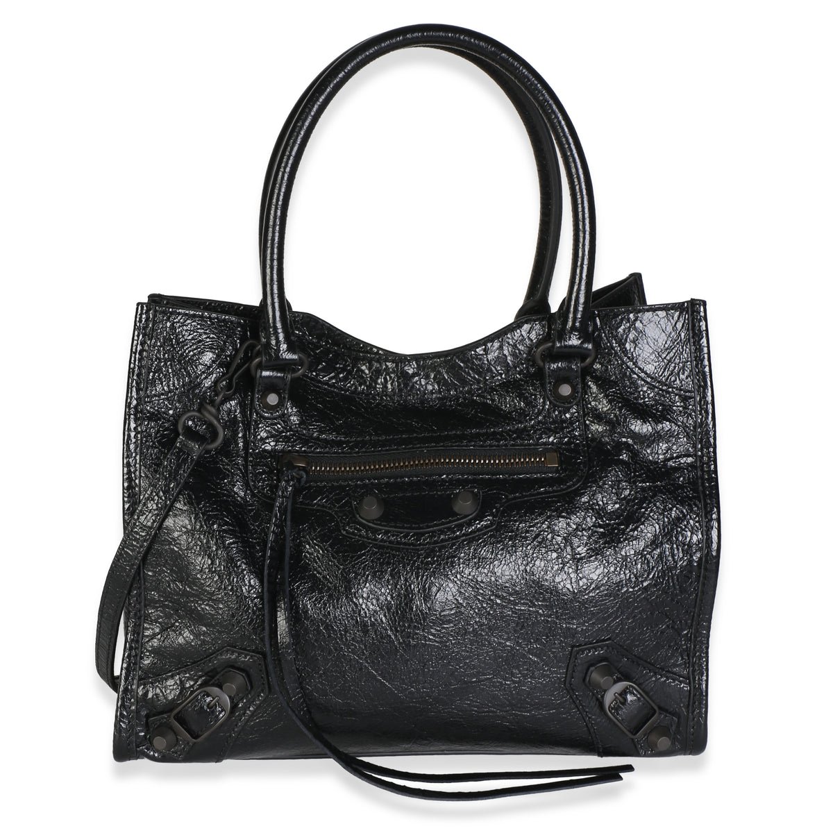 Black Arena Lambskin Mini Le City Tote Bag