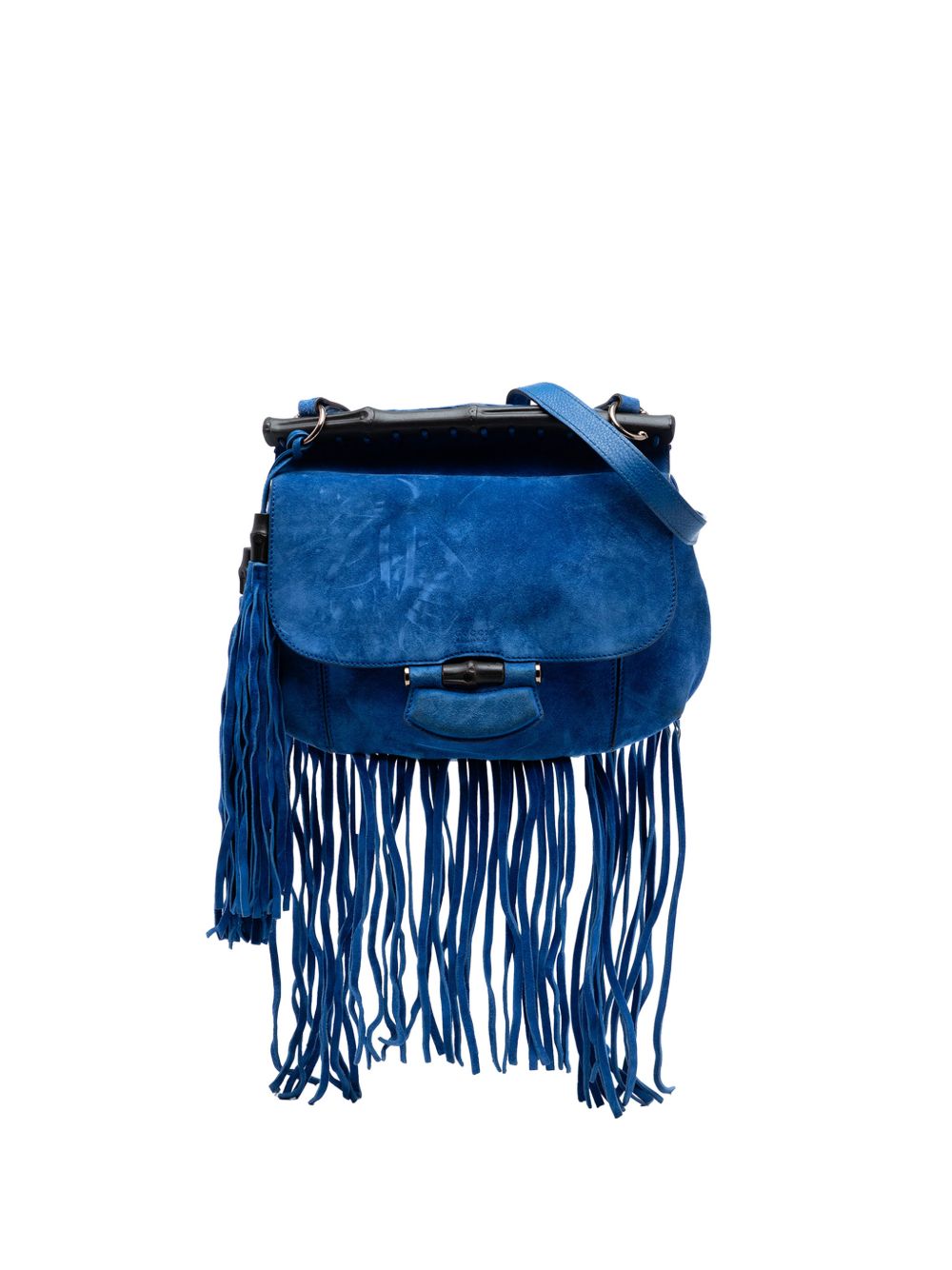 2016-2025 Medium Suede Bamboo Nouveau Fringe crossbody bag