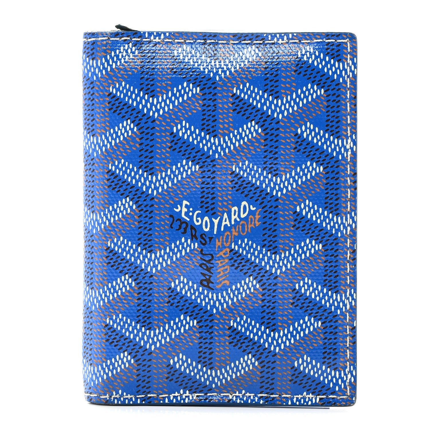 Goyard Goyardine Saint Marc Folding Card Case Sky Blue