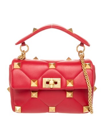 Roman Stud Top Handle Bag