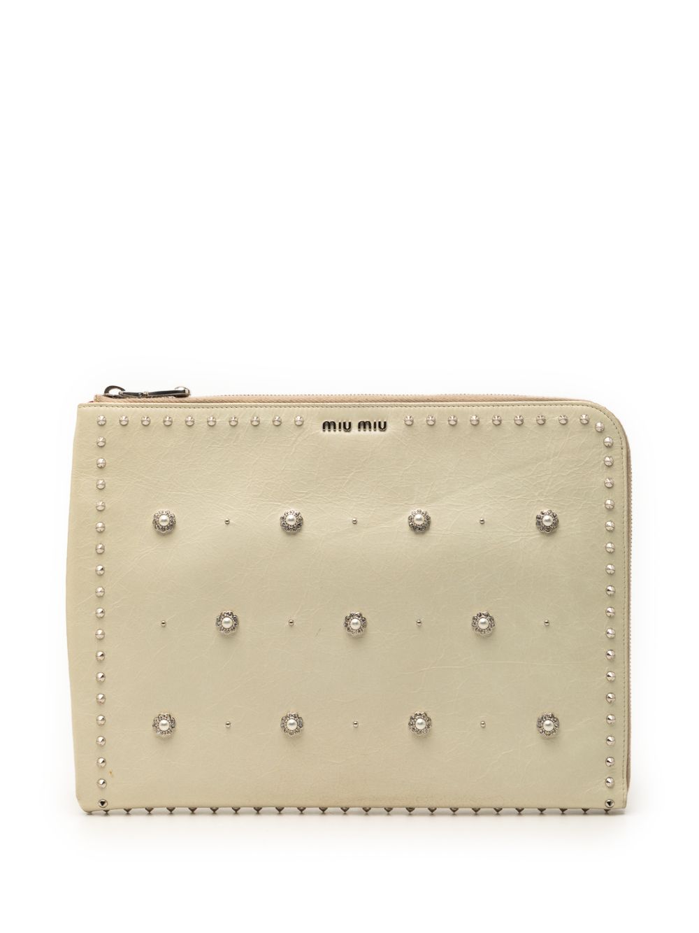 2010-2026 Faux Pearl Studded Leather clutch bag