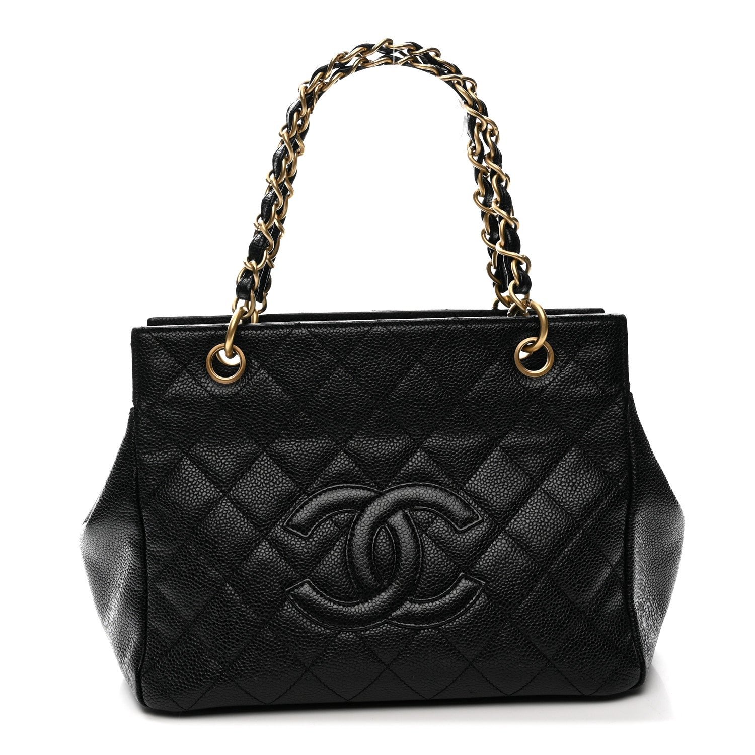 Chanel Caviar Quilted Petit Timeless Tote PTT Black
