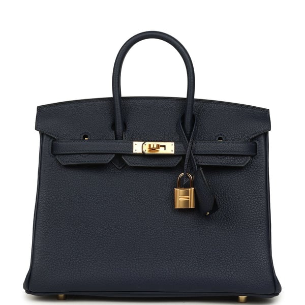 Hermes Hermes Birkin 25 Bleu Abysse Togo Gold Hardware