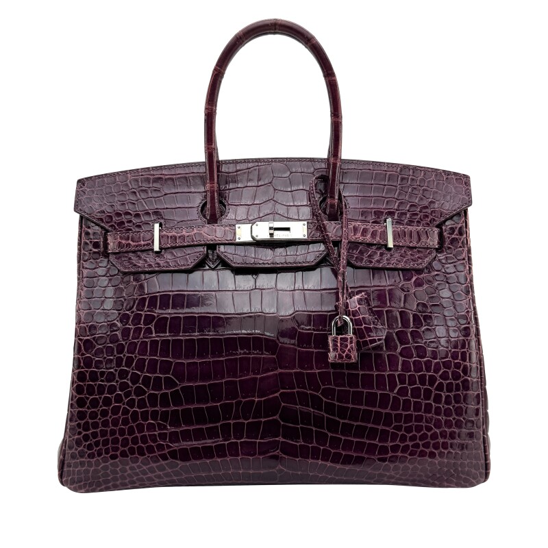 Amethyst Shiny Crocodile Birkin 35 Gold Hardware, 2011