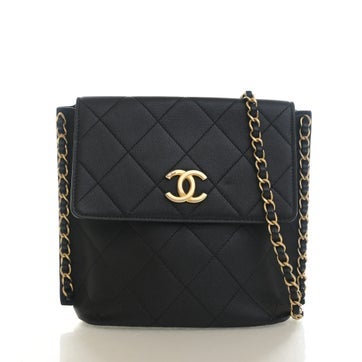 Lambskin Chain Hobo Bag Small