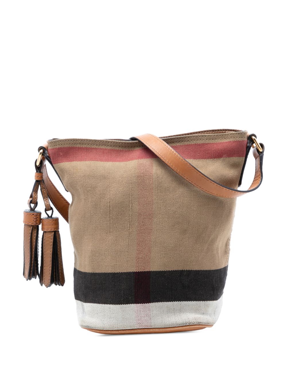 2000-2017 Mini Mega Check Canvas Ashby Tassel bucket bag