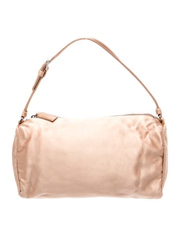 Enameled Metal Triangle Top Handle Bag