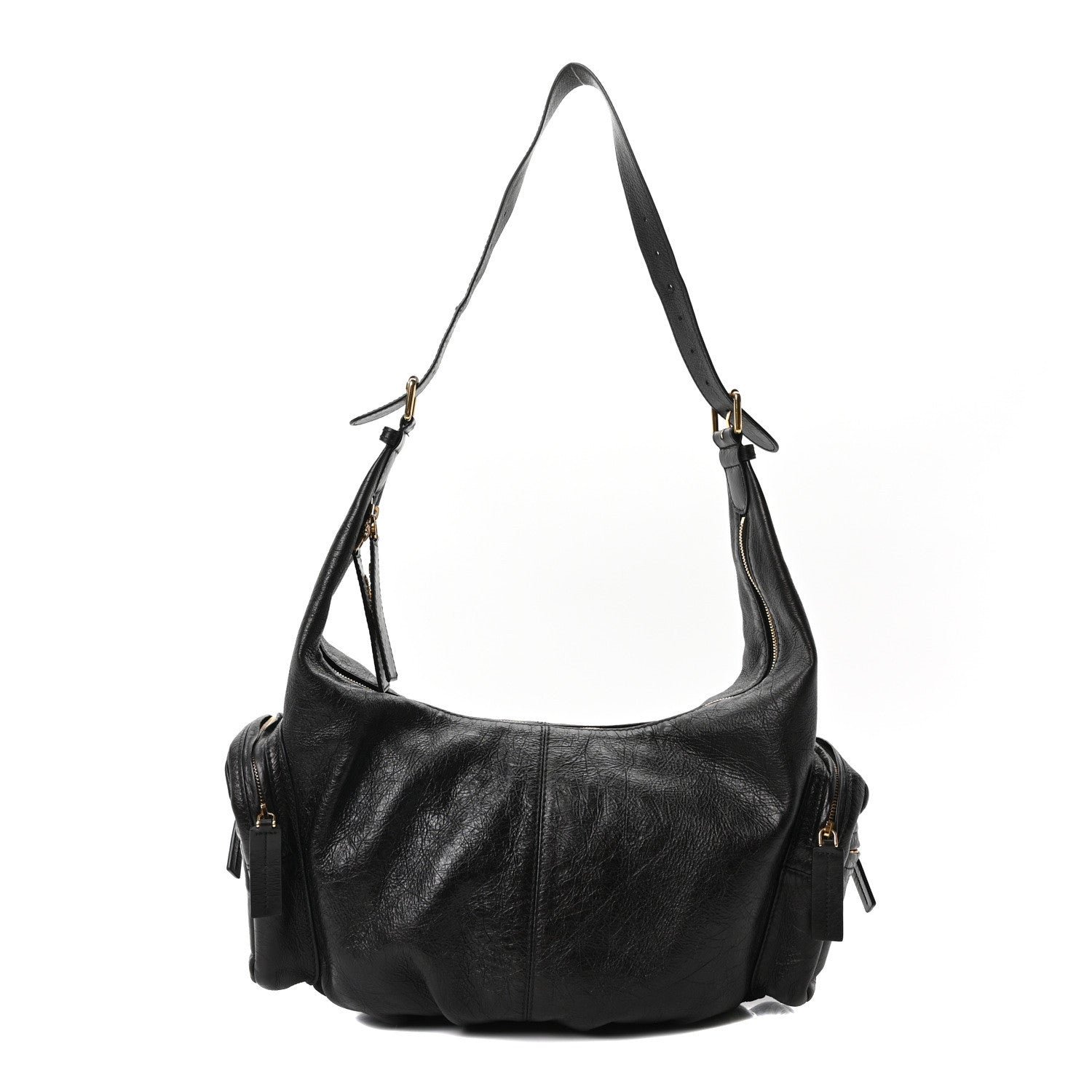 Dior Christian Dior Crinkled Calfskin Large Grand Tour Multipocket Bag Black