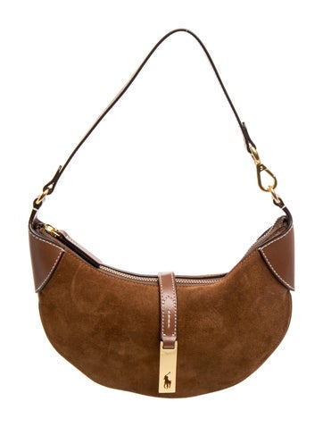 Suede Ralph Lauren Polo ID Suede Shoulder Bag Mini