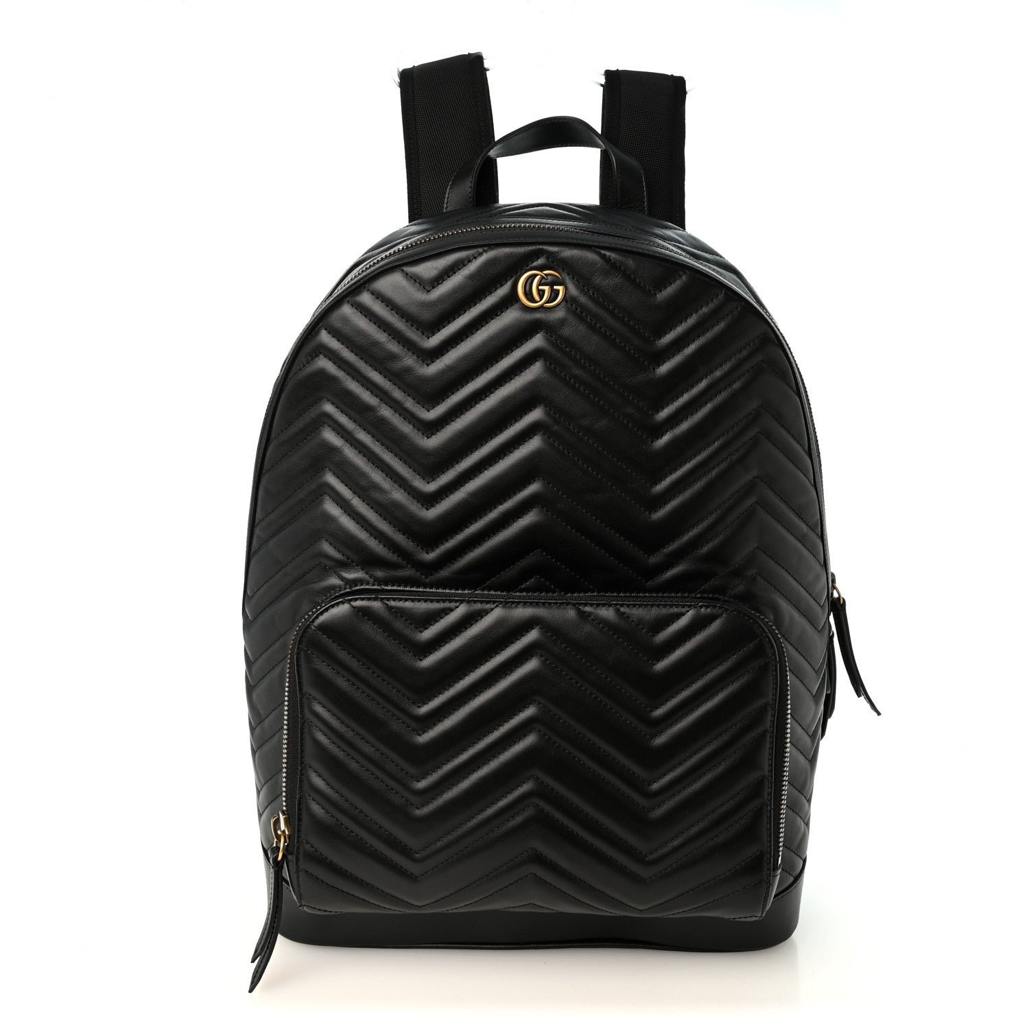 Gucci Calfskin Matelasse GG Marmont Day Backpack Black