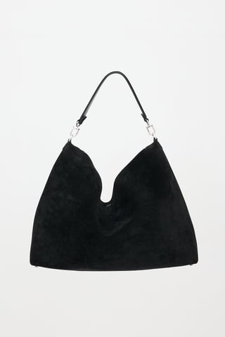 Suede Bevel Bag