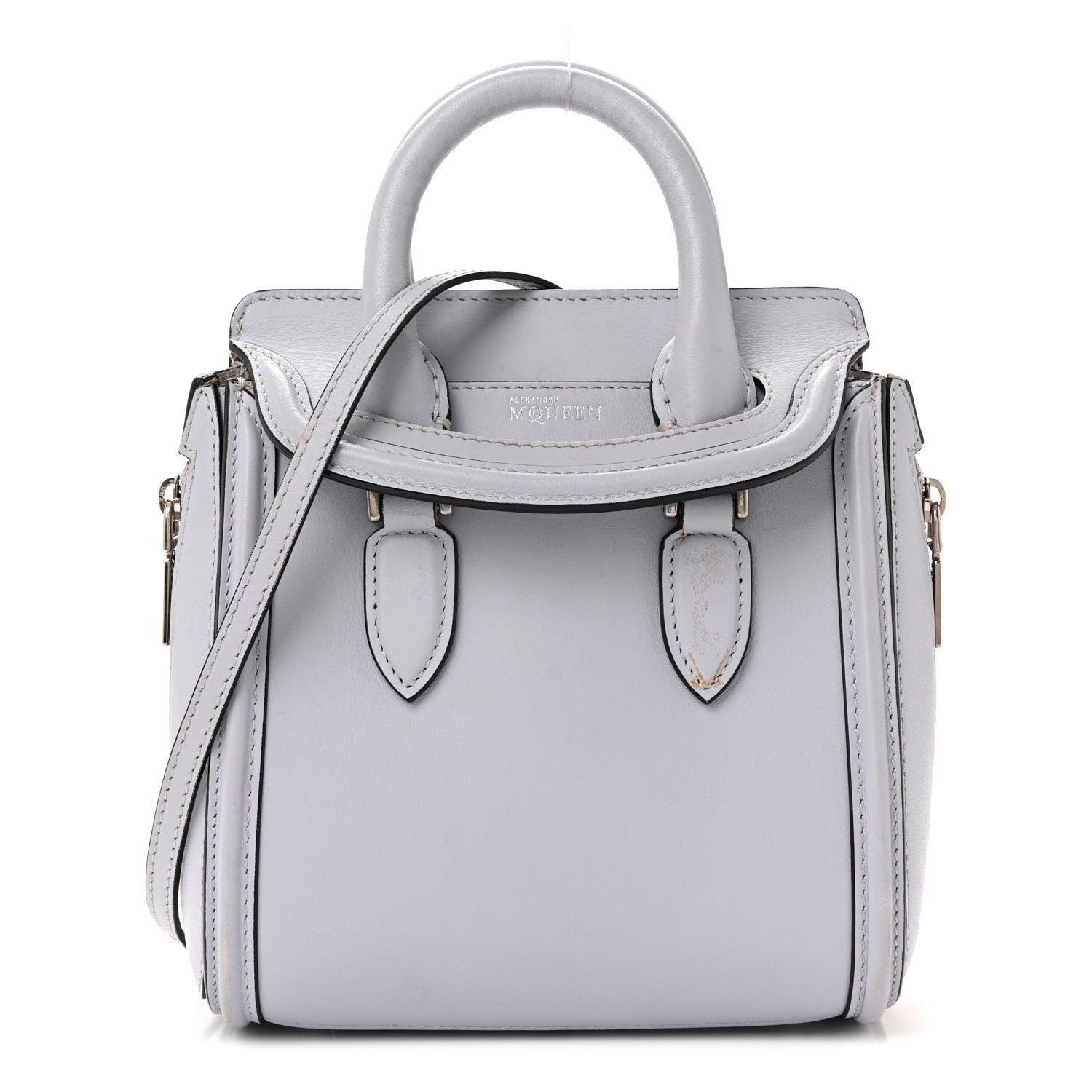 Alexander McQueen Alexander McQueen Calfskin Mini Heroine Light blue