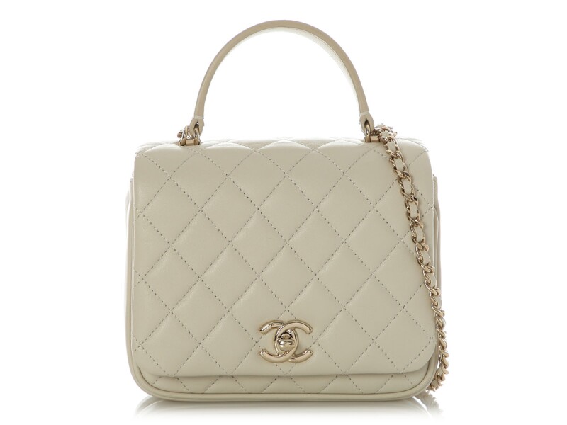Cream Quilted Calfskin Citizen Chic Mini Flap Bag Gold Hardware, 2018