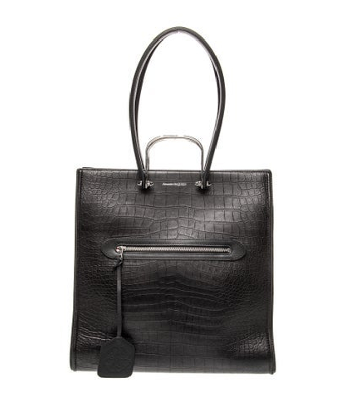 Alexander McQueen Mcqueen Embossed Leather Shoulder Bag