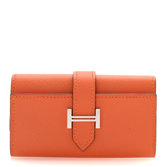 Hermes Epsom Bearn Multicles 4 Key Holder Orange