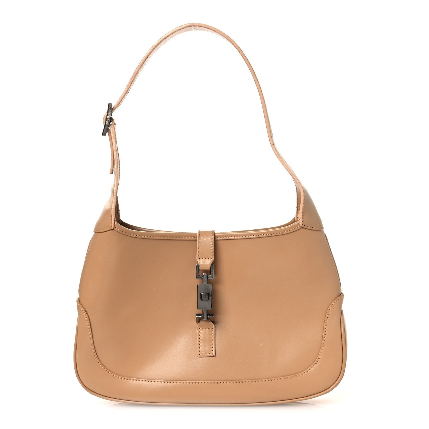 Gucci Calfskin Small Jackie O Hobo Beige