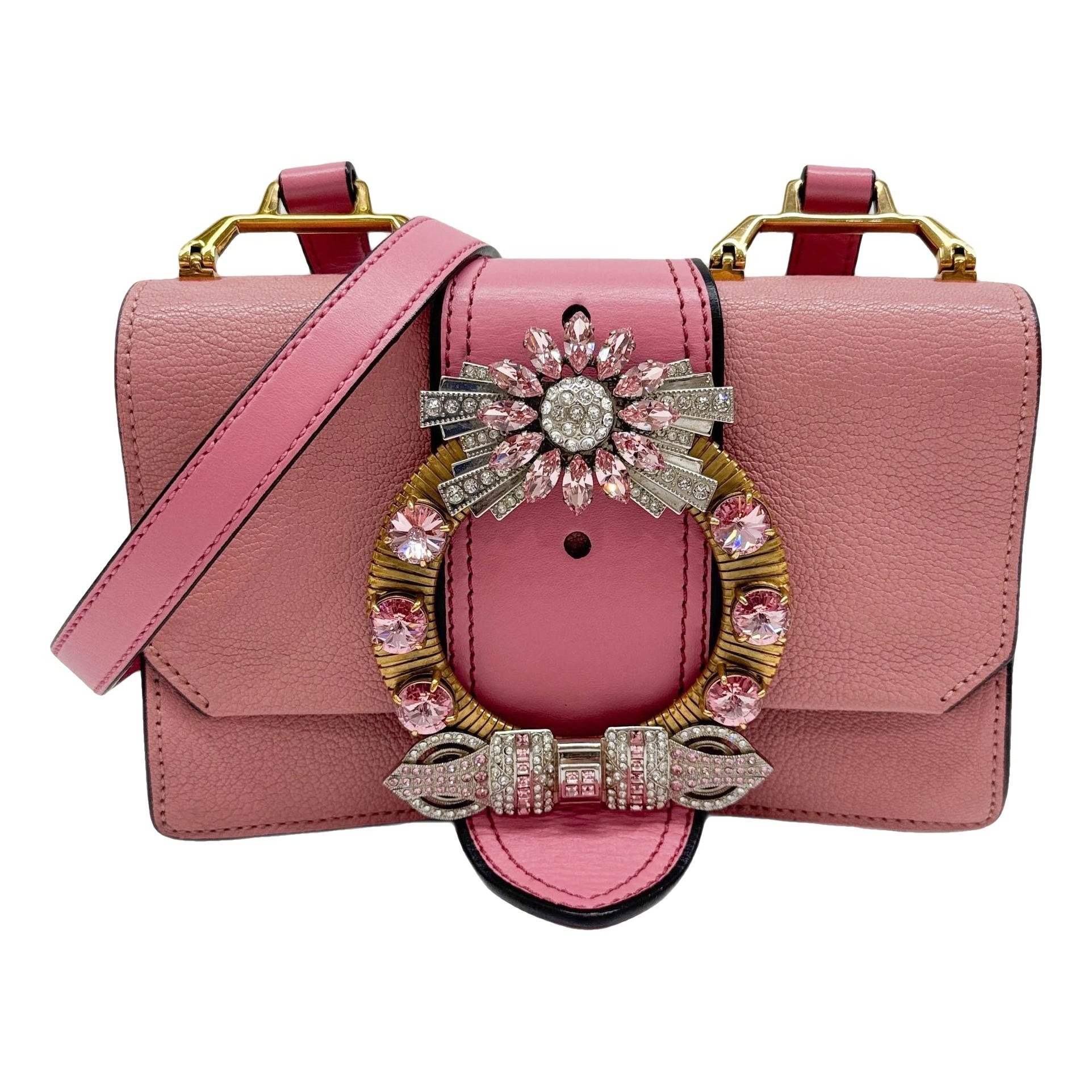 Miu Lady leather handbag