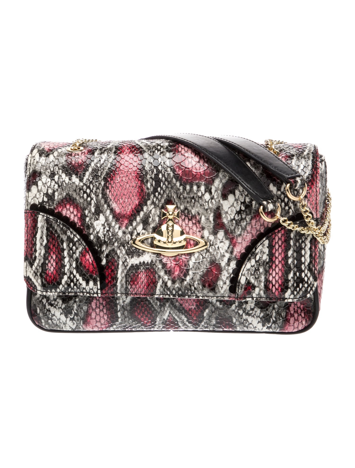 Leather Frilly Flap Bag Small
