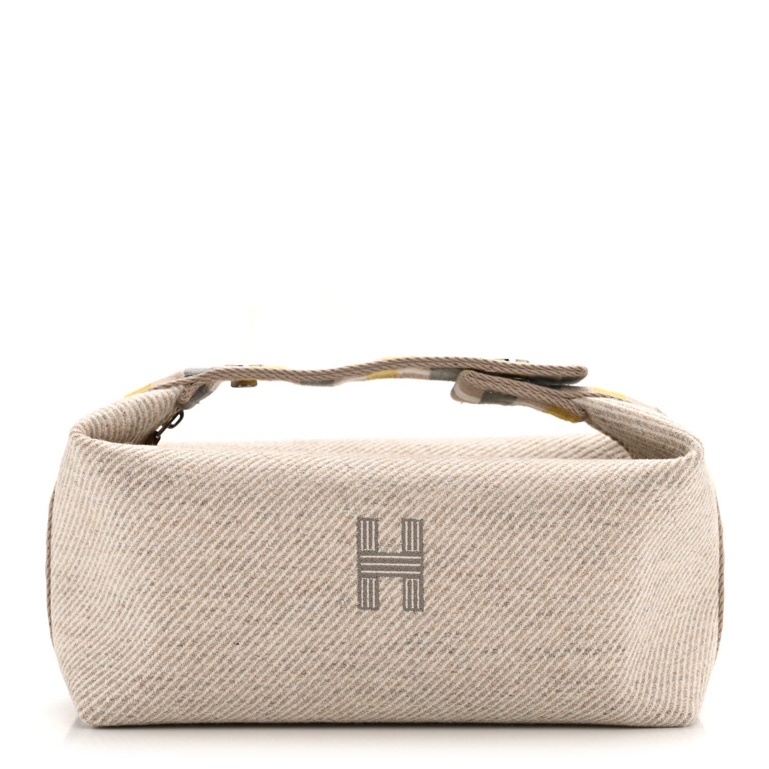 Hermes Wool Small Au Carre Bride-A-Brac Pouch Seigle