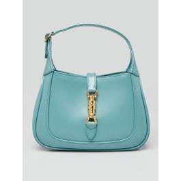 Gucci Light Blue Smooth Leather Jackie 1961 Mini Shoulder Bag