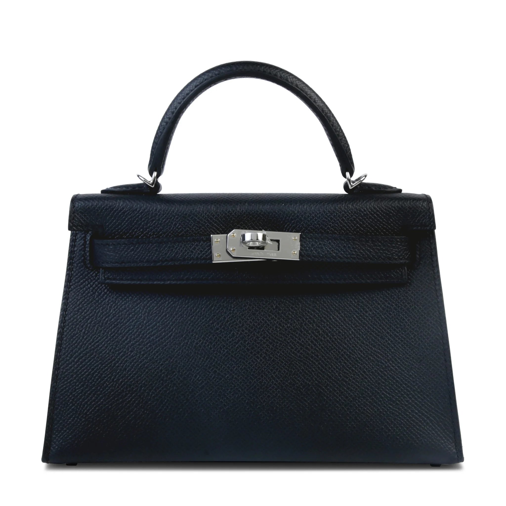 Hermes Mini Kelly II Noir (89) Epsom Palladium hardware G (2026)
