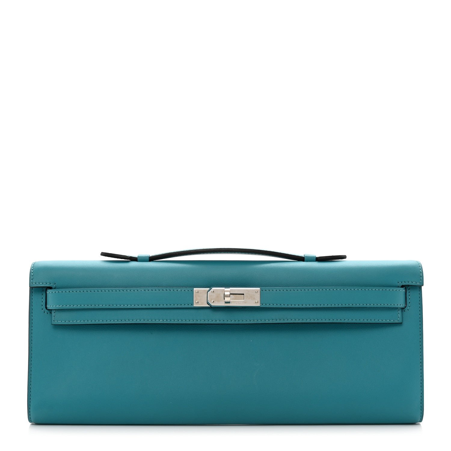 Hermes Swift Kelly Cut Clutch Pochette Turquoise