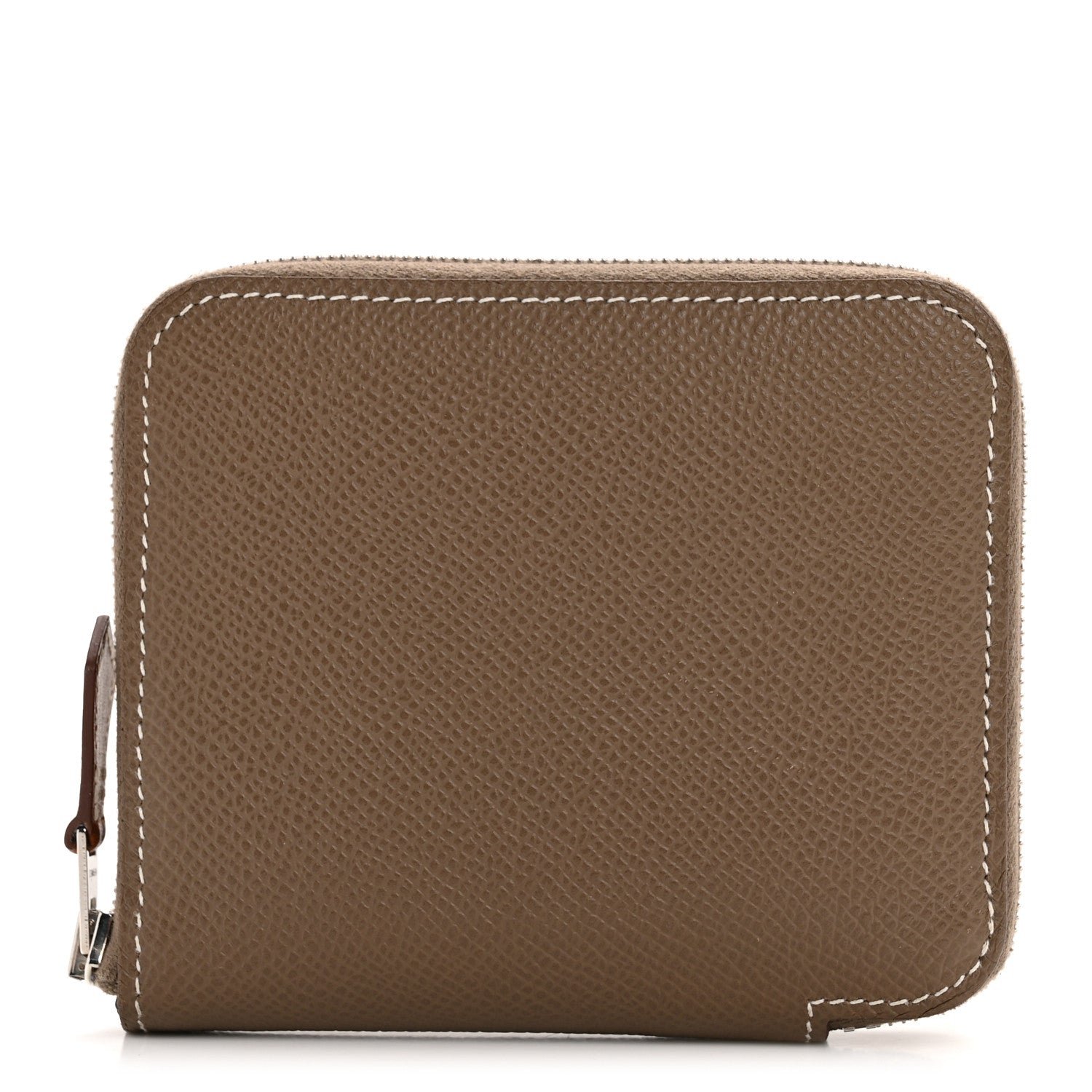 Hermes Epsom Silk'in Compact Wallet Etoupe