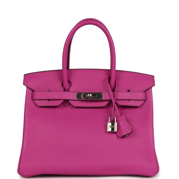 Hermes Pre-owned Hermes Birkin 30 Magnolia Novillo Palladium Hardware
