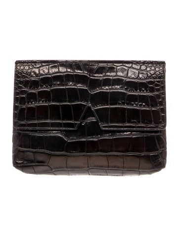 Embossed Leather Clutch