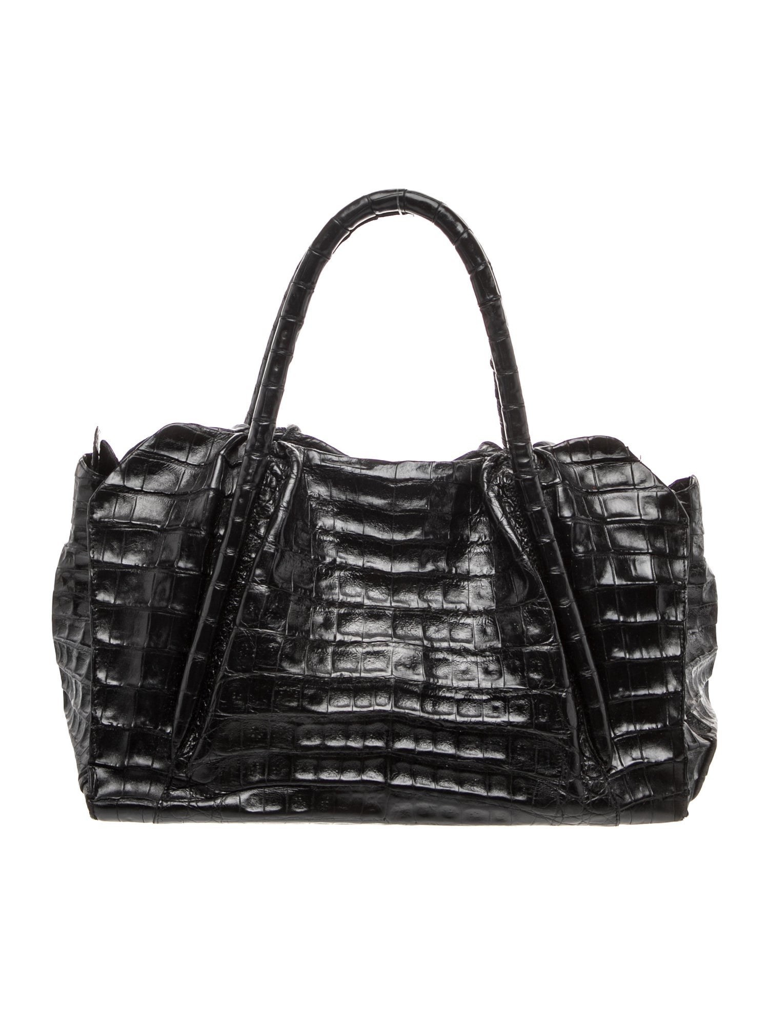 Crocodile Top Handle Bag