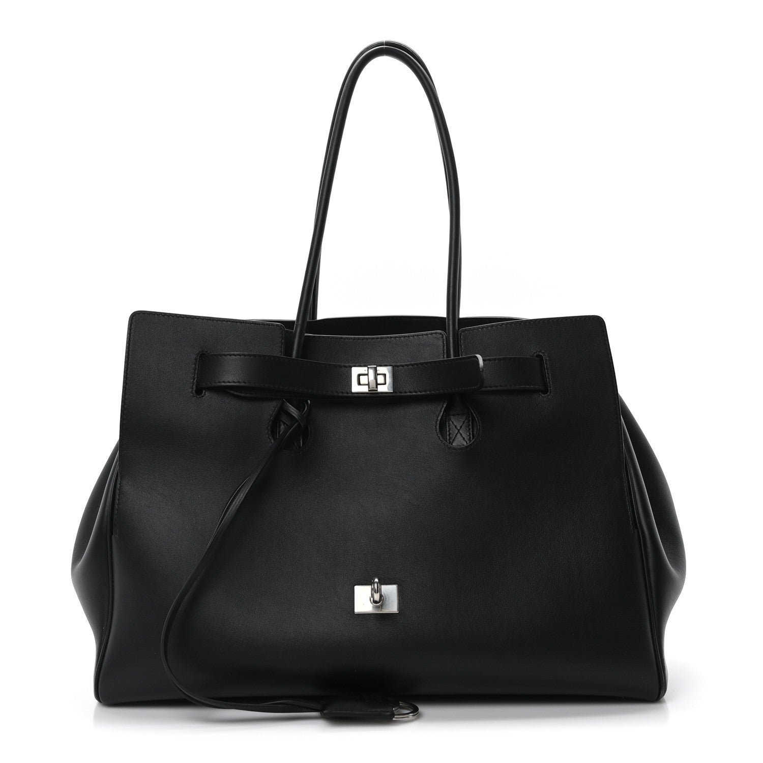 Balenciaga Smooth Calfskin Medium Bel Air Carry All Bag Black