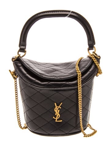 Saint Laurent Leather Gaby Bucket Bag Mini 2026