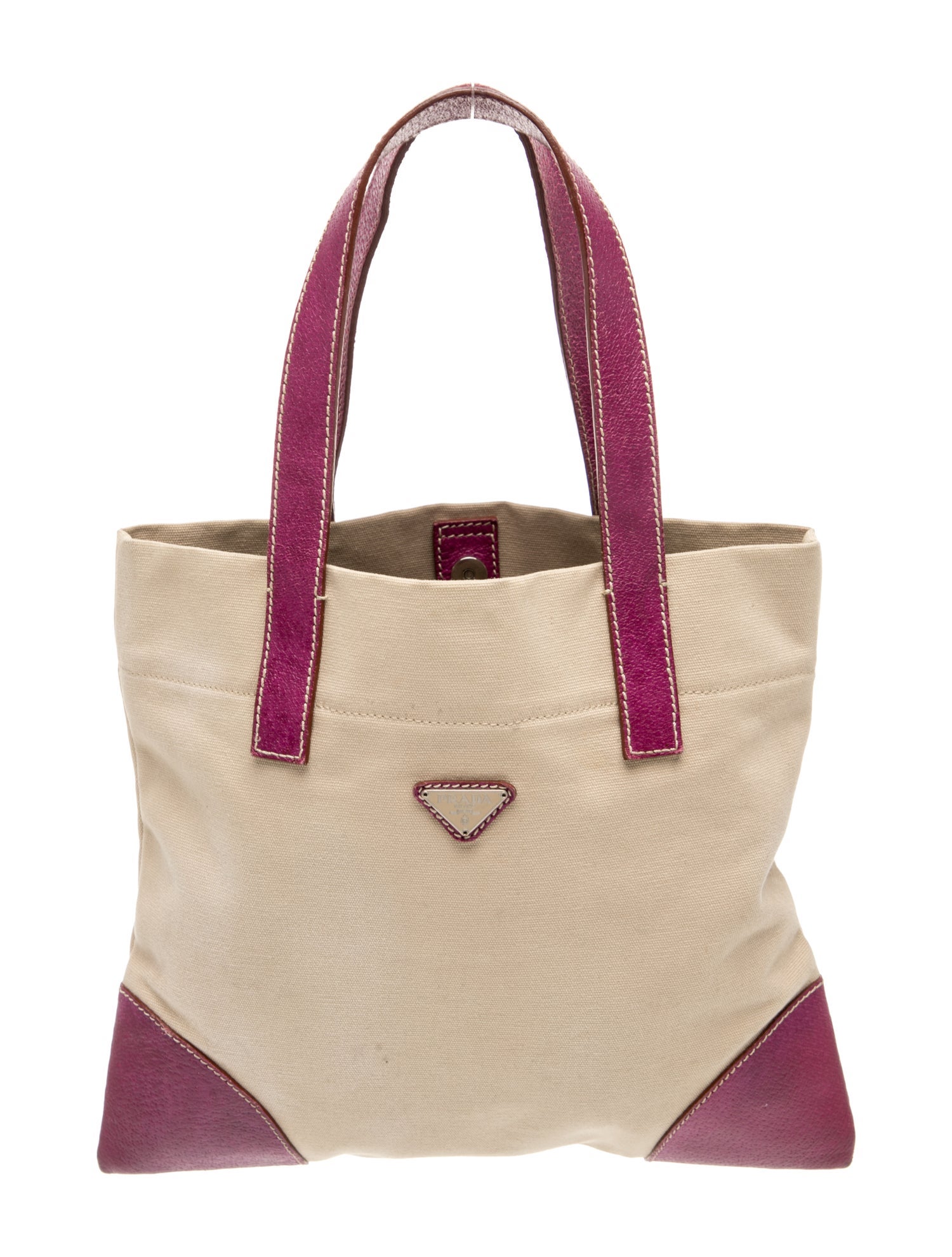 Enameled Metal Triangle Tote Vintage
