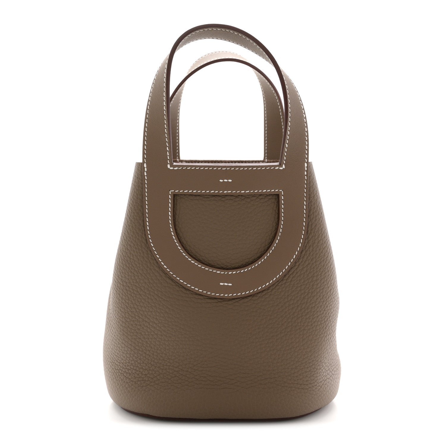 Hermes Taurillon Clemence Swift In-The-Loop 18 Bag Etoupe