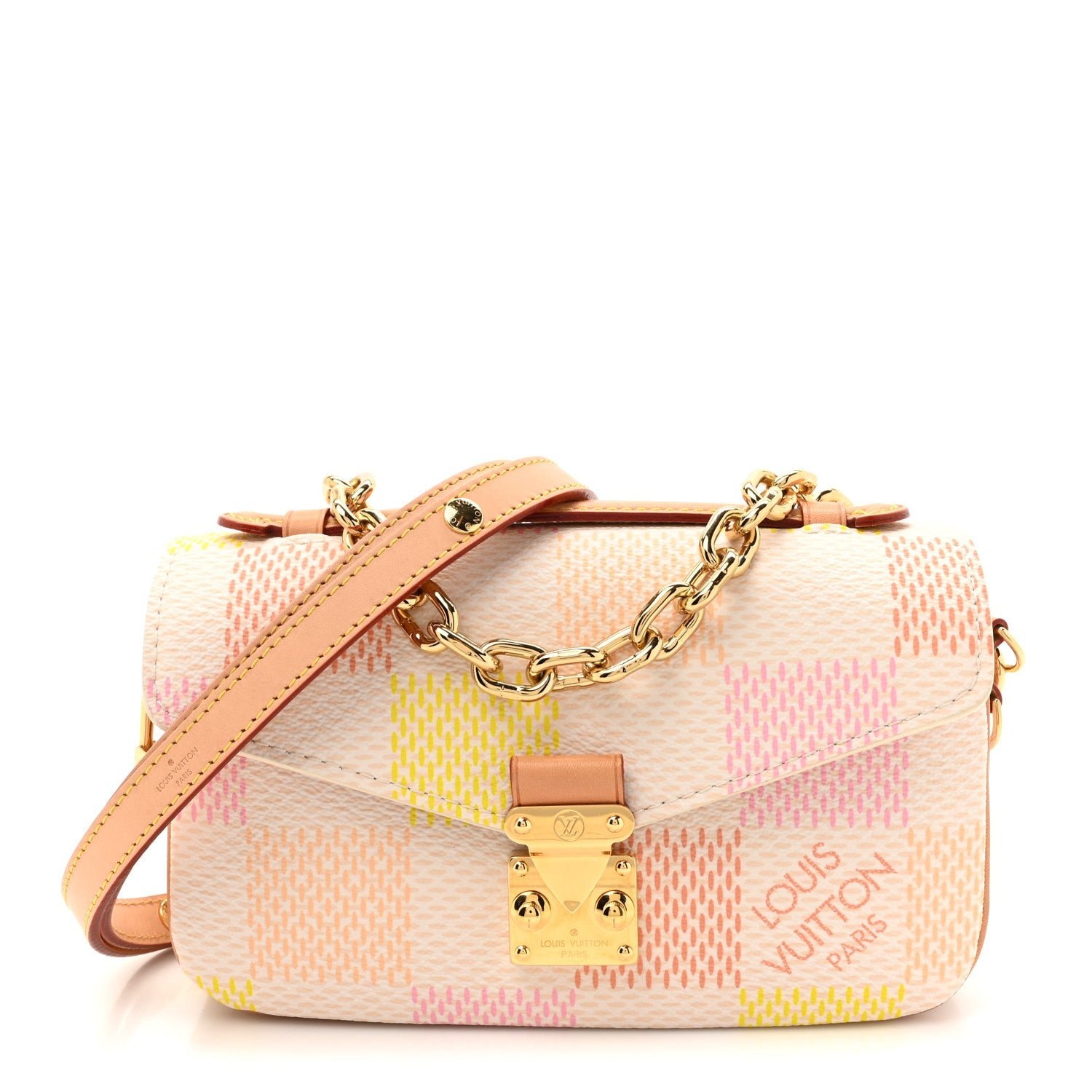 Louis Vuitton Damier Giant Pochette Metis East West Peach