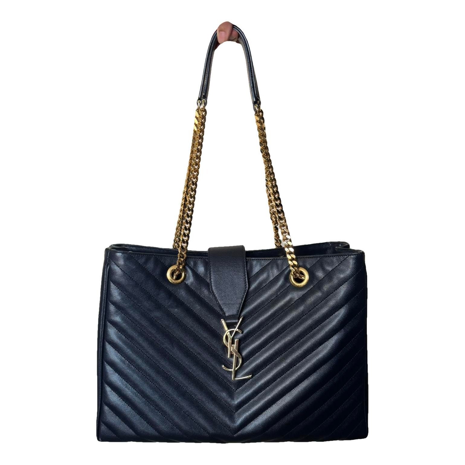 Shopping monogramme leather handbag