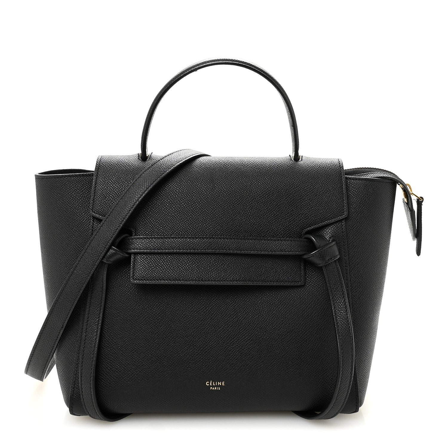 Celine Grained Calfskin Mini Belt Bag Black